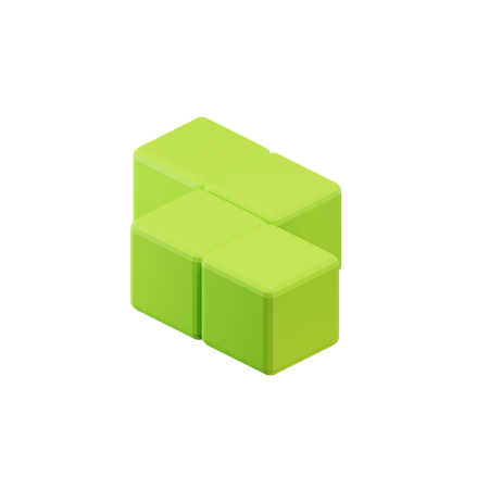 Z-förmiger Zickzack-Tetrisblock  3D Icon