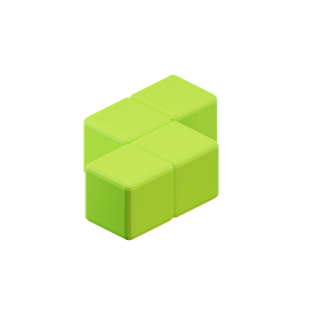 Z-förmiger Zickzack-Tetrisblock  3D Icon