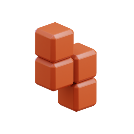 Z-förmiger Zickzack-Tetris-Block1  3D Icon