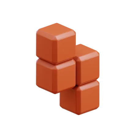 Z-förmiger Zickzack-Tetris-Block1  3D Icon