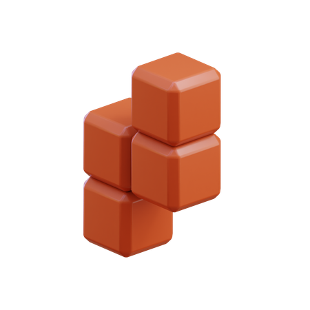 Z-förmiger Zickzack-Tetris-Block2  3D Icon