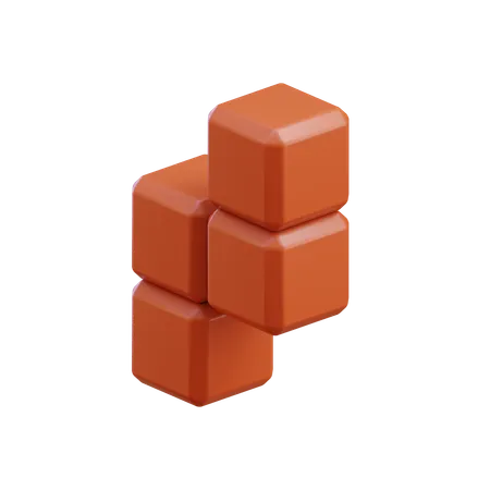 Z-förmiger Zickzack-Tetris-Block2  3D Icon