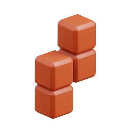 Z-förmiger Zickzack-Tetris-Block3  3D Icon