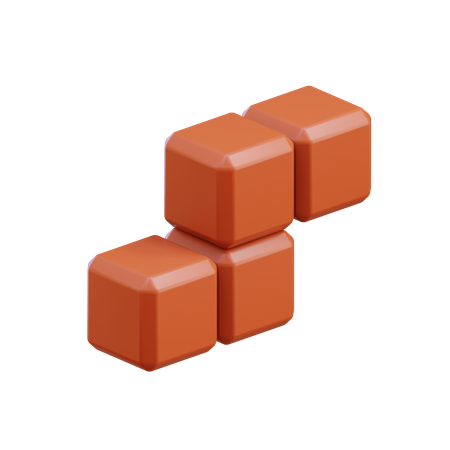 Z-förmiger Zickzack-Tetris-Block6  3D Icon