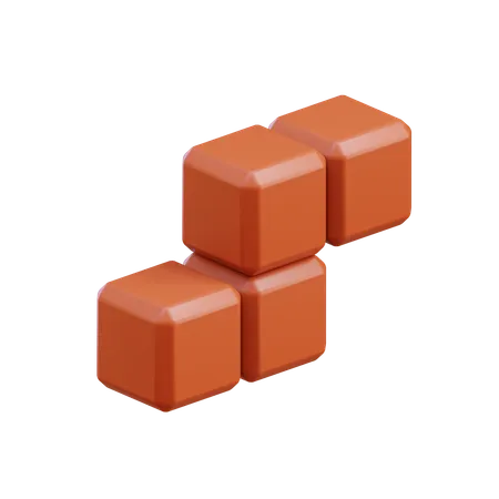 Z-förmiger Zickzack-Tetris-Block6  3D Icon