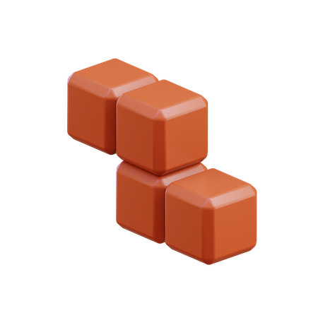 Z-förmiger Zickzack-Tetris-Block7  3D Icon