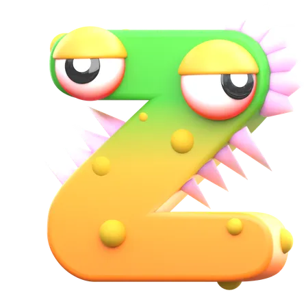 Z Monster Alphabet  3D Icon
