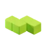 Z-Shape Zigzag Tetris Block