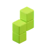 Z-Shape Zigzag Tetris Block