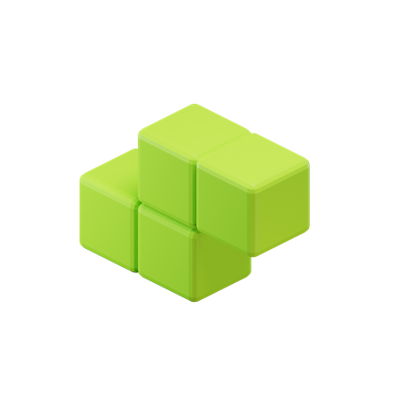 Z-Shape Zigzag Tetris Block  3D Icon