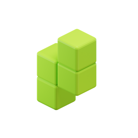 Z-Shape Zigzag Tetris Block  3D Icon