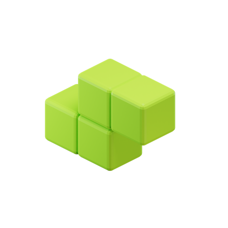 Z-Shape Zigzag Tetris Block  3D Icon