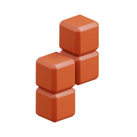 Z-Shape Zigzag Tetris Block3  3D Icon