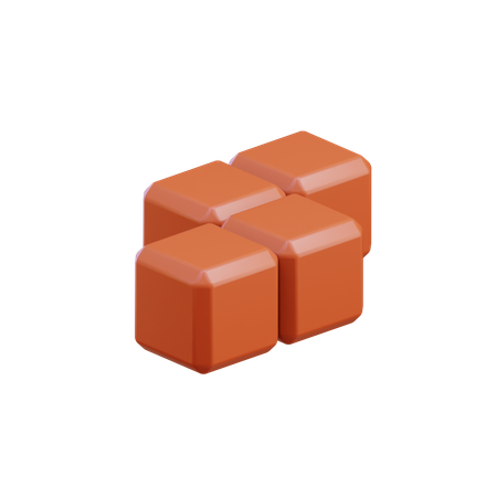 Z字型ジグザグテトリスブロック5  3D Icon