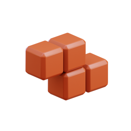 Z字型ジグザグテトリスブロック8  3D Icon