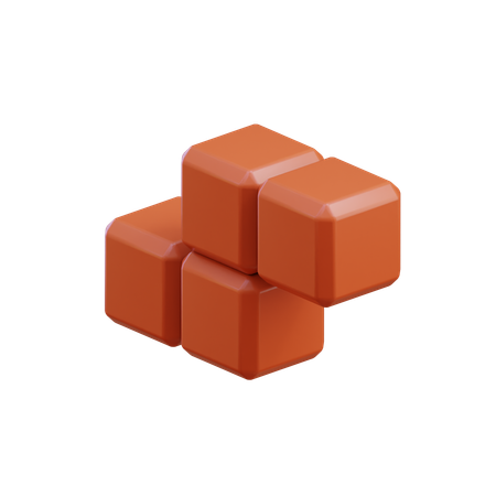 Z字型ジグザグテトリスブロック9  3D Icon