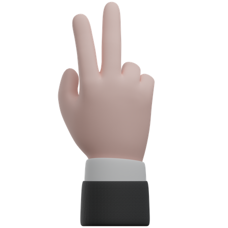 Zählen mit der Hand zwei Handbewegungen  3D Icon