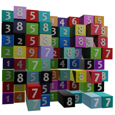 Zahlenwürfel  3D Icon