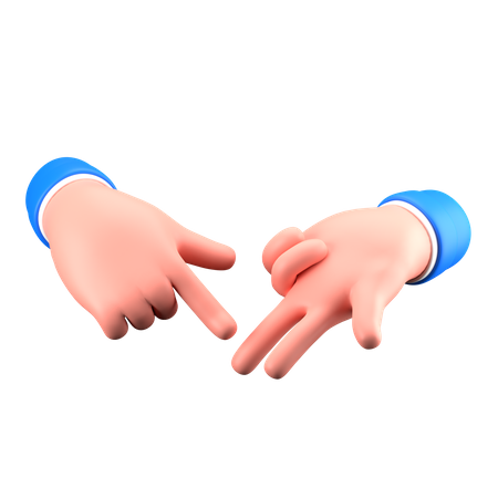Zählende Handbewegung  3D Icon