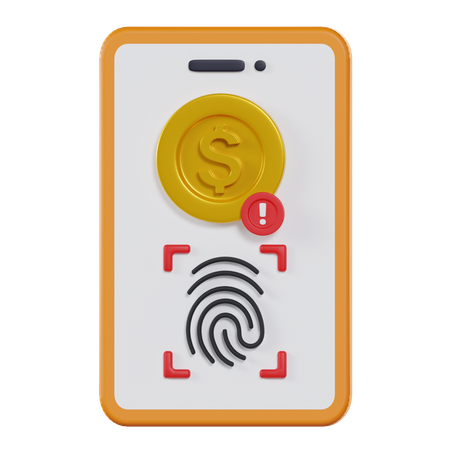 Biometrische Zahlungsmittel  3D Icon