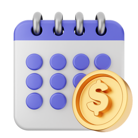 Zahlungskalender  3D Icon