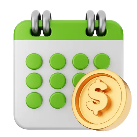 Zahlungskalender  3D Icon