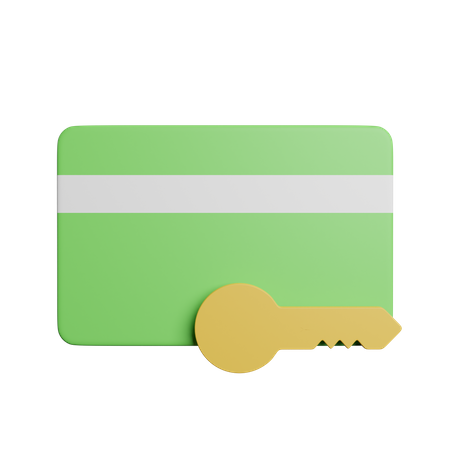 Zahlungskartenschlüssel  3D Icon