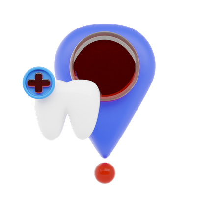 Standort der Zahnpflege  3D Icon