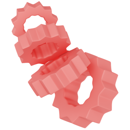 Zahnrad abstrakte Form  3D Icon