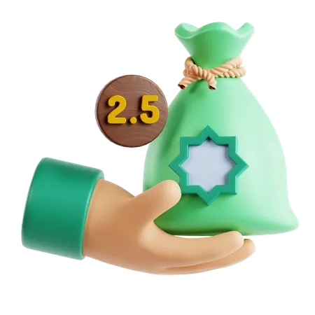 Hand Giving Zakat 3 D Illustration 3D Icon