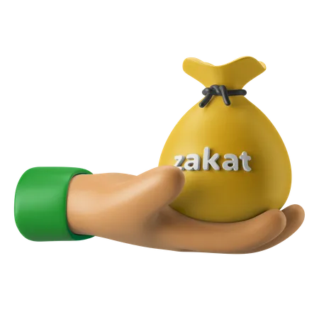 Zakat Hand Gesture 3 D Icon Illustration 3D Icon