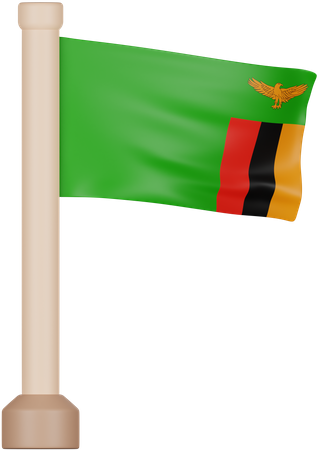 Zambia Flag  3D Icon