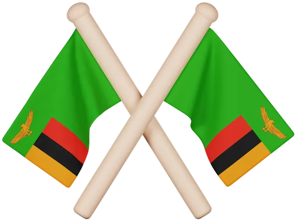 Zambia Flag  3D Icon