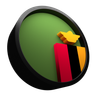 zambia flag 3d logo