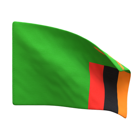 Zambia Flag  3D Icon