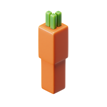 Zanahoria cubo  3D Icon