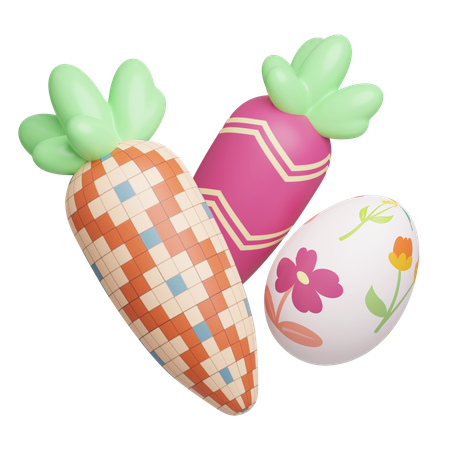 Zanahoria de pascua  3D Icon