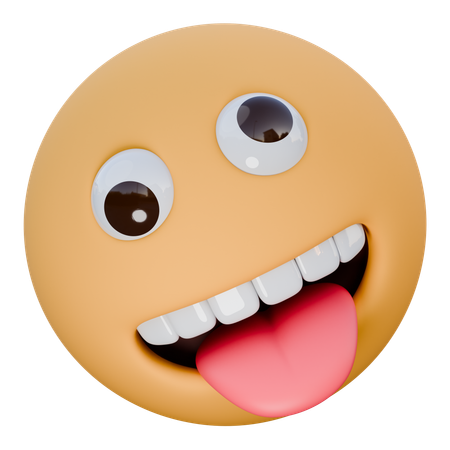 Zany face  3D Icon