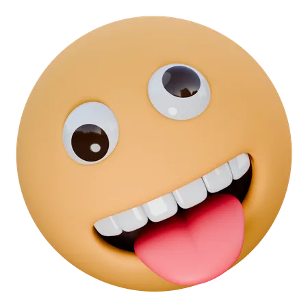 Zany face  3D Icon