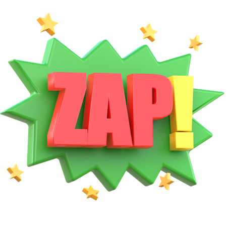Zap Sticker  3D Icon