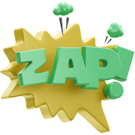 Zap Sticker  3D Icon