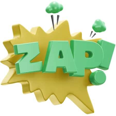 Zap Sticker  3D Icon