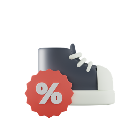 Descuento de zapatos  3D Icon