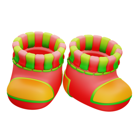 Zapatos de navidad  3D Icon