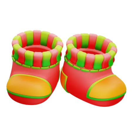 Zapatos de navidad  3D Icon