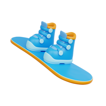 Zapatos de snowboard  3D Icon