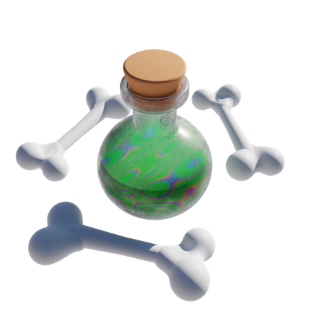 Zaubertrankflasche  3D Illustration