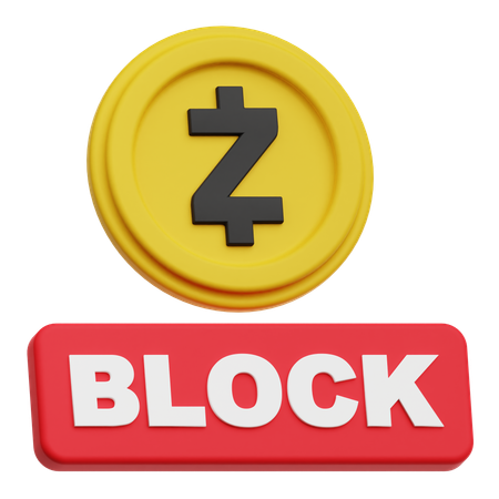 Zcash Block  3D Icon