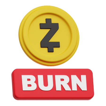 Zcash Burn  3D Icon