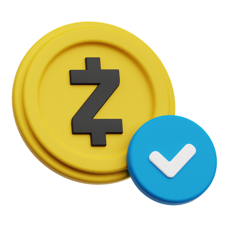 Zcash Check  3D Icon